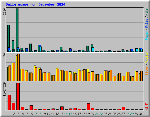 Daily usage for December 2024
