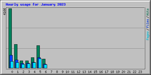 Hourly usage for January 2023