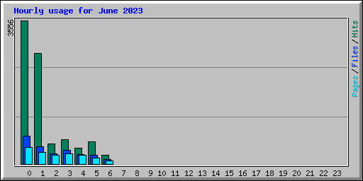 Hourly usage for June 2023