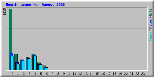 Hourly usage for August 2023