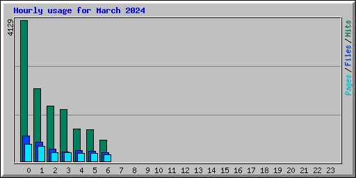 Hourly usage for March 2024