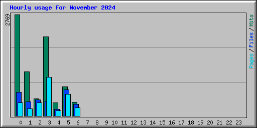 Hourly usage for November 2024