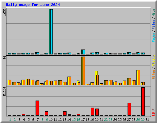Daily usage for June 2024