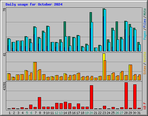 Daily usage for October 2024