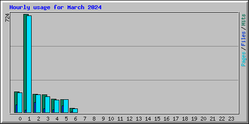 Hourly usage for March 2024