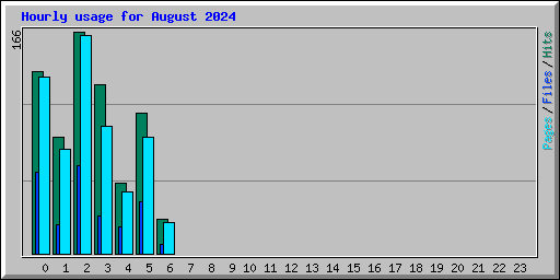 Hourly usage for August 2024