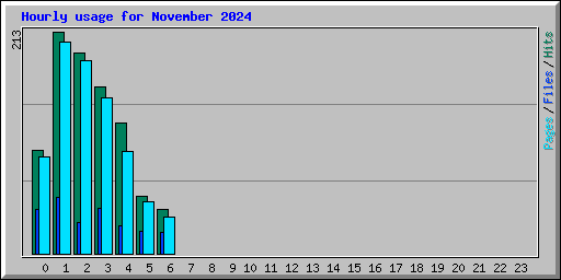 Hourly usage for November 2024