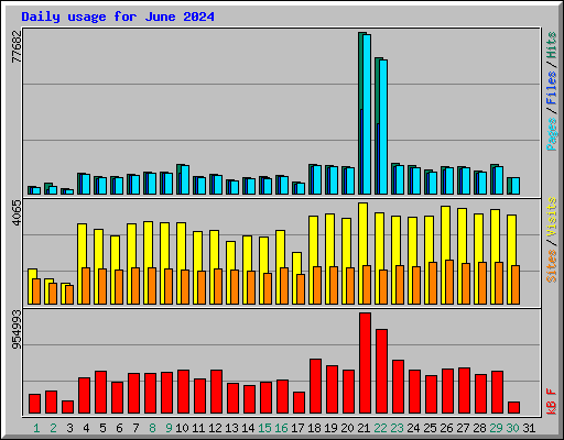 Daily usage for June 2024