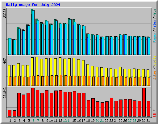 Daily usage for July 2024