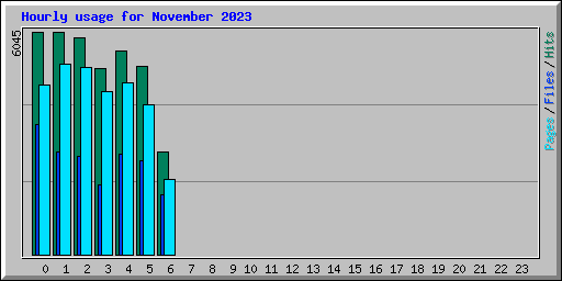 Hourly usage for November 2023