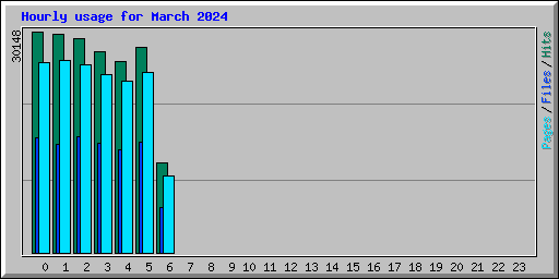 Hourly usage for March 2024