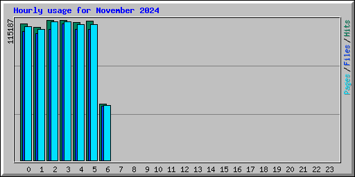 Hourly usage for November 2024