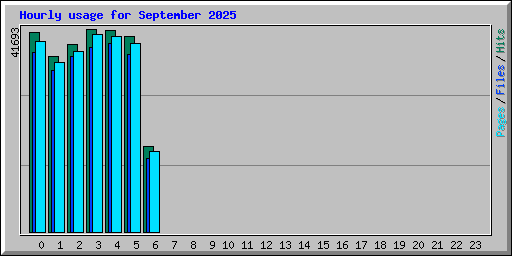 Hourly usage for September 2025