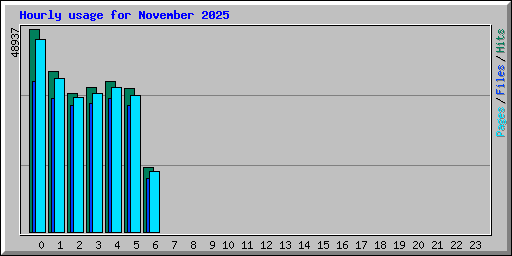 Hourly usage for November 2025