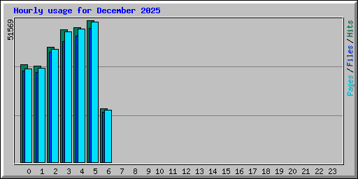 Hourly usage for December 2025