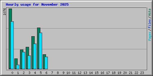 Hourly usage for November 2025