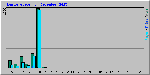 Hourly usage for December 2025