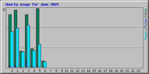Hourly usage for June 2025