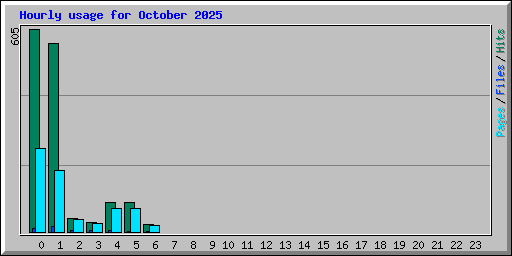 Hourly usage for October 2025