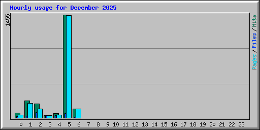 Hourly usage for December 2025