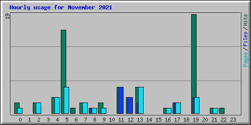 Hourly usage for November 2021