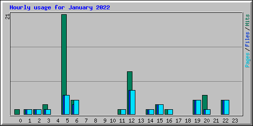Hourly usage for January 2022