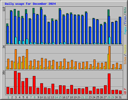 Daily usage for December 2024