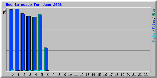 Hourly usage for June 2023