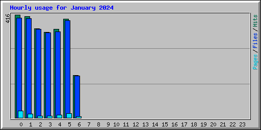 Hourly usage for January 2024
