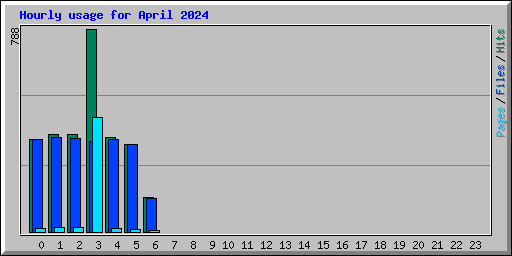 Hourly usage for April 2024