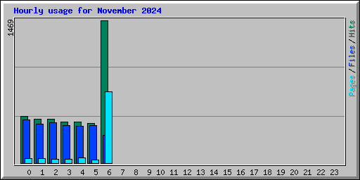 Hourly usage for November 2024