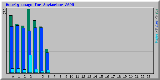 Hourly usage for September 2025