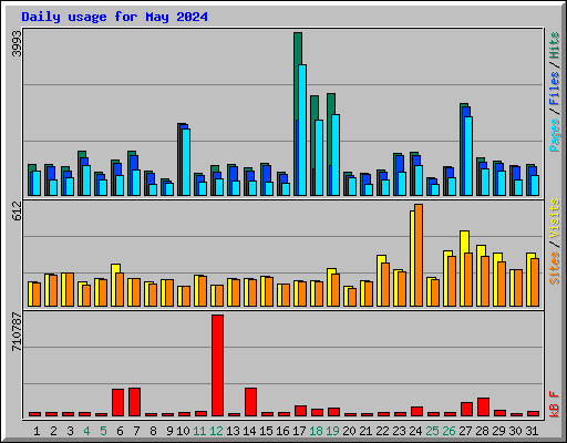 Daily usage for May 2024