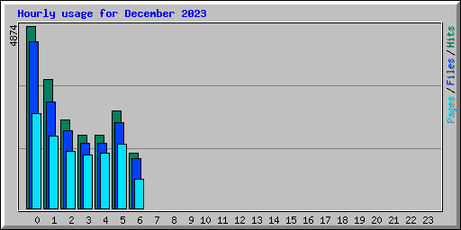 Hourly usage for December 2023