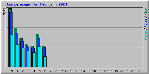 Hourly usage for February 2024
