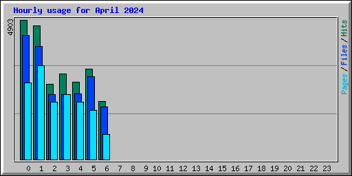 Hourly usage for April 2024