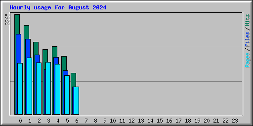Hourly usage for August 2024