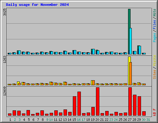 Daily usage for November 2024