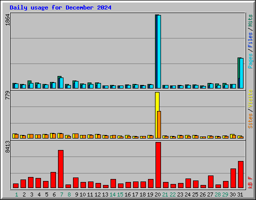 Daily usage for December 2024