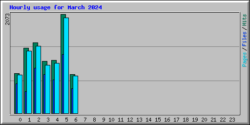Hourly usage for March 2024