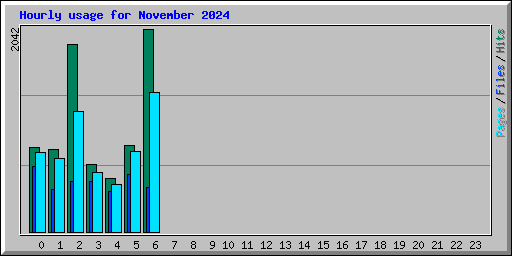 Hourly usage for November 2024