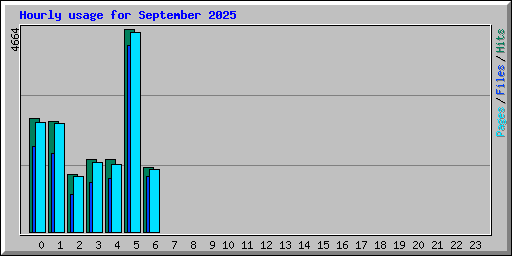 Hourly usage for September 2025