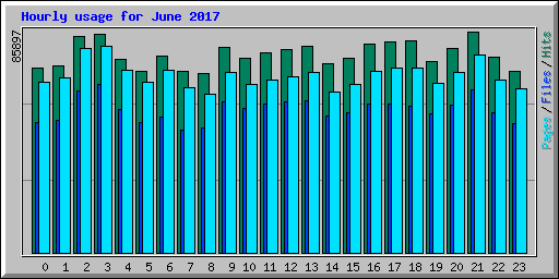 Hourly usage for June 2017
