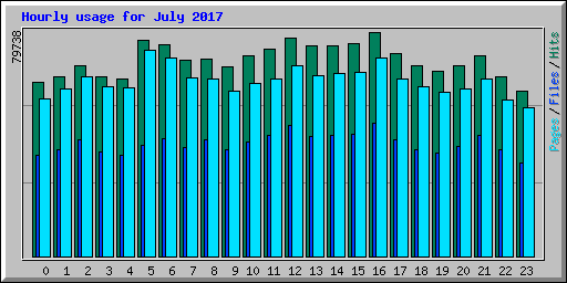 Hourly usage for July 2017