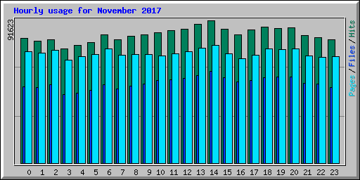 Hourly usage for November 2017