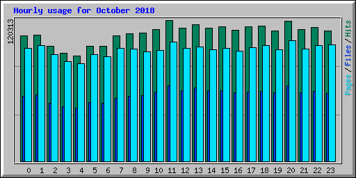 Hourly usage for October 2018