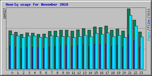 Hourly usage for November 2018