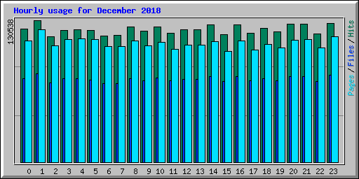 Hourly usage for December 2018