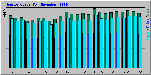 Hourly usage for November 2019