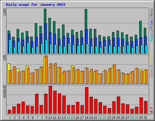Daily usage for January 2023